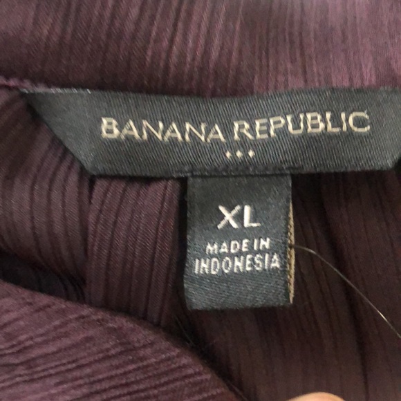 Banana Republic Women’s Long sleeve Button down Blouse. Burgundy size XL Career - Picture 7 of 13